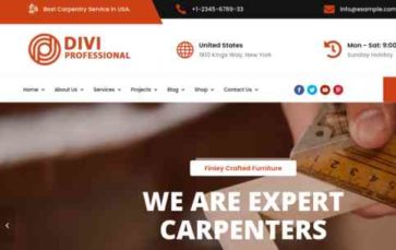 Divi Carpenter & Craftsman Service (screenshot desktop)