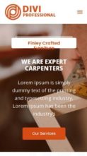Divi Carpenter & Craftsman Service (screenshot mobile)