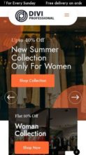 Divi Classic Shop (screenshot mobile)