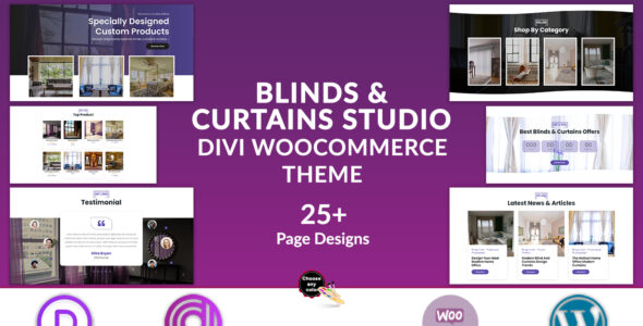 Divi Curtains Shop (Divi Professional)