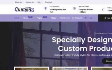 Divi Curtains Shop (screenshot desktop)