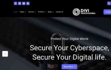 Divi Cyber Security Services (screenshot desktop)