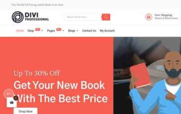 Divi eBook Shop (screenshot desktop)