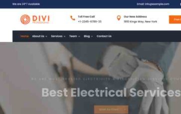 Divi Electrical Service (screenshot desktop)