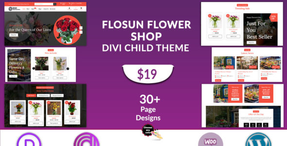 Divi Flower Shop (Divi Professional)