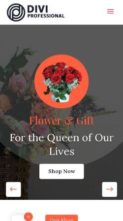 Divi Flower Shop (screenshot mobile)