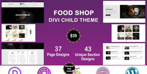 Divi Food Shop (Divi Professional)