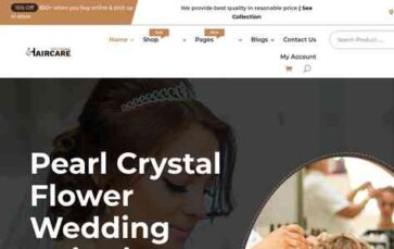 Divi Hair Shop (screenshot desktop)