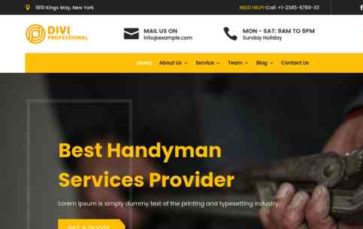 Divi Handyman Repair Service (screenshot desktop)