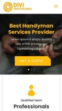 Divi Handyman Repair Service (screenshot mobile)