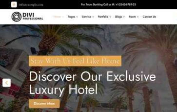 Divi Hotel and Resort (screenshot desktop)
