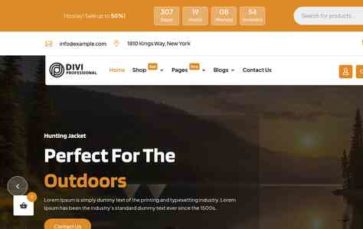 Divi Hunting and Outdoor Shop (screenshot desktop)