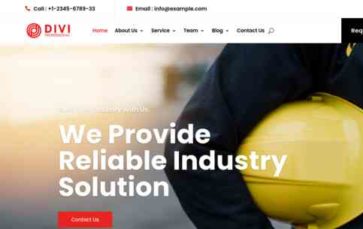 Divi Industrial Service (screenshot desktop)