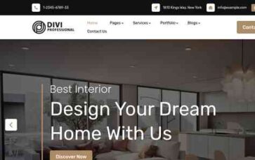 Divi Interior Designer (Divi Professional) - (screenshot desktop)