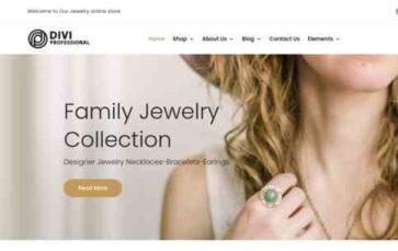 Divi Jewelry Shop (screenshot desktop)