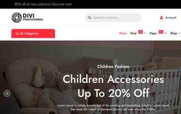 Divi Kids Store (screenshot desktop)