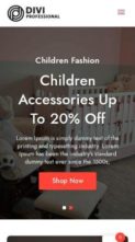 Divi Kids Store (screenshot mobile)