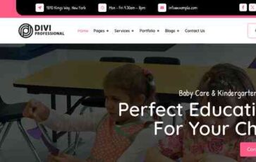 Divi Kindergarten (screenshot desktop)