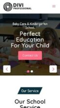 Divi Kindergarten (screenshot mobile)