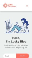 Divi Lucky Blog (screenshot mobile)