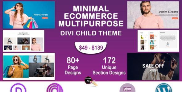 Divi Minimal Ecommerce (Divi Professional)