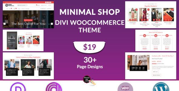 Divi Minimal Shop (Divi Professional)