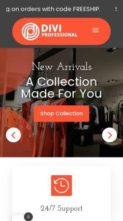 Divi Modern Shop (screenshot mobile)