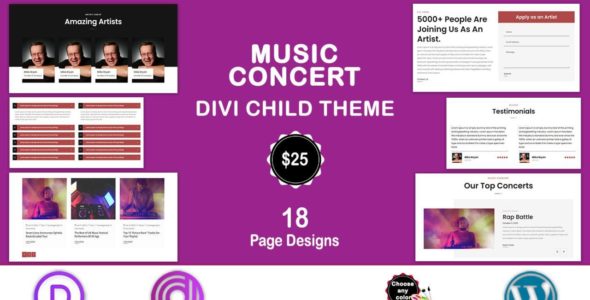 Divi Music Concert (Divi Professional)
