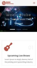 Divi Music Concert (screenshot mobile)