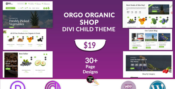 Divi Organic Shop (Divi Professional)