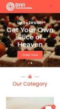 Divi Pastry and Cake Shop (screenshot mobile)