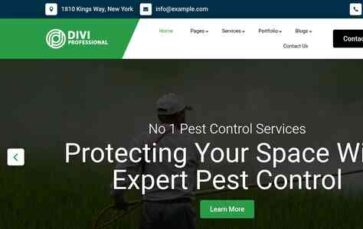 Divi Pest Control Services (screenshot desktop)