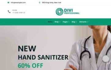 Divi Pharmacy Shop (screenshot desktop)