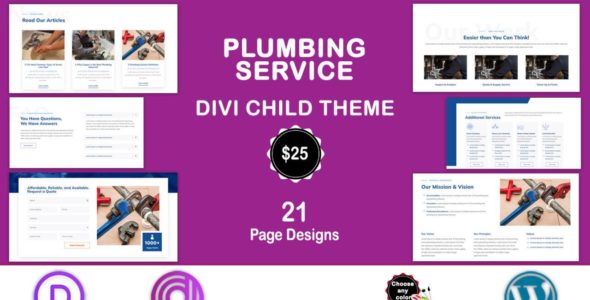 Divi Plumbing Service (Divi Professional)