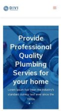Divi Plumbing Service (screenshot mobile)