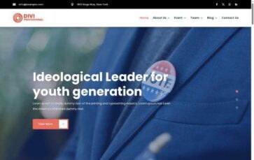 Divi Political (Divi Professional) #1 - (screenshot desktop)