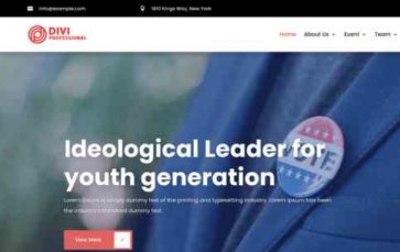 Divi Political (screenshot desktop)