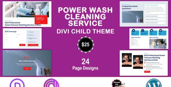 Divi Power Wash Cleaning Service (Divi Professional)