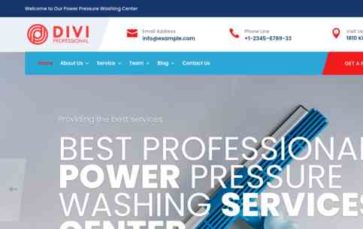 Divi Power Wash Cleaning Service (screenshot desktop)