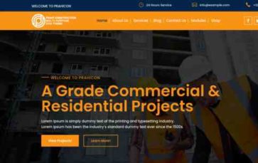 Divi Prahi Construction (screenshot desktop)