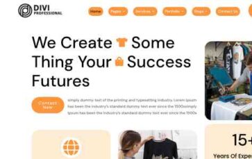 Divi Printing Press Services (screenshot desktop)