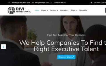 Divi Recruitment Agency (Divi Professional) - (screenshot desktop)