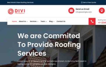 Divi Roofing Service (screenshot desktop)