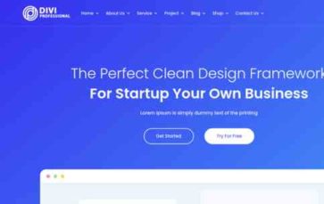 Divi Saas & Startup (screenshot desktop)