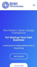 Divi Saas & Startup (screenshot mobile)