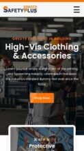 Divi Safety Gear Shop (screenshot mobile)