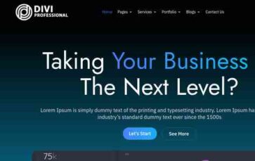 Divi Startup Business (screenshot desktop)