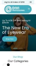 Divi Sunglasses Shop (screenshot mobile)