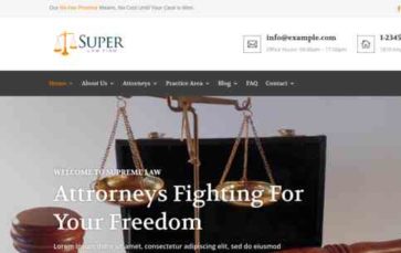 Divi Super Law Firm (screenshot desktop)