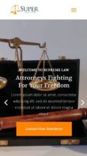 Divi Super Law Firm (screenshot mobile)